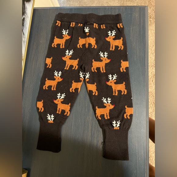 Christmas Knitted Jumper / Cardigan Sweater / Reindeer Tights - Picture 6 of 6